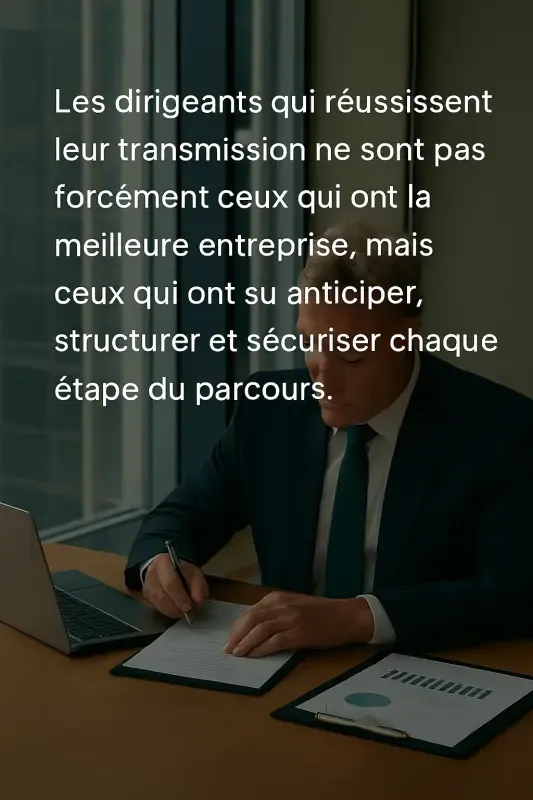 Les dirigeants qui réussissent leur transmission ne sont pas